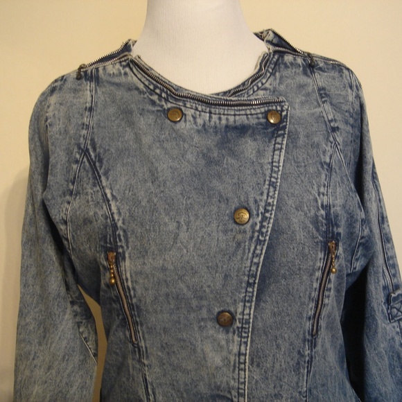VINTAGE DENIM ITALIAN DRESS SIZE M - Picture 3 of 8